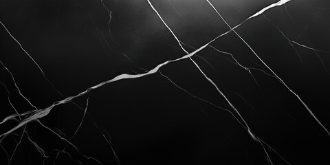Deep black marble background with intricate white veining, perfect for high-end decor and sophisticated spaces
