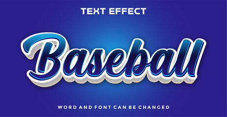 Baseball editable text effect