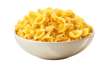 Dreamy Elegance: A White Bowl Filled With Pasta on White or PNG Transparent Background.