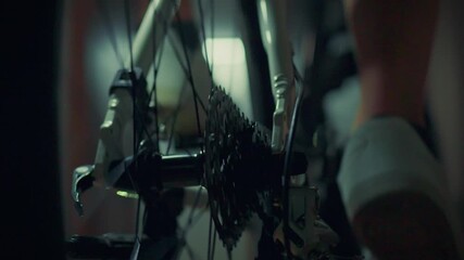 A dedicated cycling athlete trains as hard as he can every day to achieve great results. A determined person opens up new possibilities for his body by pedaling according to the training plan