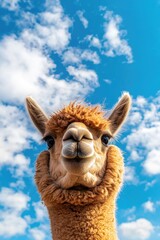 Obraz premium close up of an alpaca. Selective focus