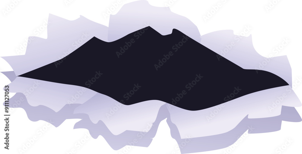 Aufkleber ripped white paper creating a ripped effect with ripped edges and space for your message