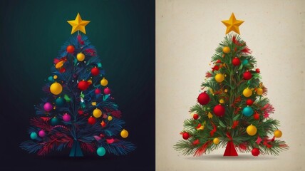 Obraz premium Christmas tree toy in the form of a house on a branch. Christmas mood background. Vacation atmosphere. Comfort hyuge concept cozy. Family budget Mortgage buying real estate