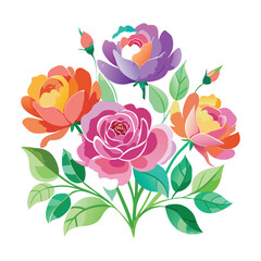 Transparent Watercolor Flowers, Floral Watercolor, Watercolor  Flowers
