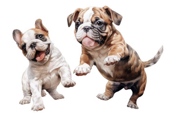 Obraz premium PNG Bulldog animal mammal pet.