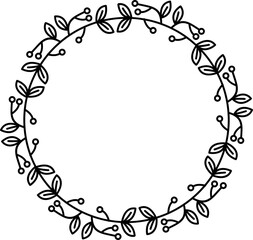 Floral Circle Frame