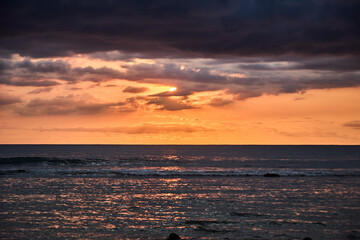 Beautiful sunset over the ocean