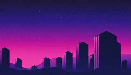 Fototapeta premium City and grainy color, Dark blue purple grain texture gradient background magenta pink glowing color grainy poster banner design, grainy color wallpaper,