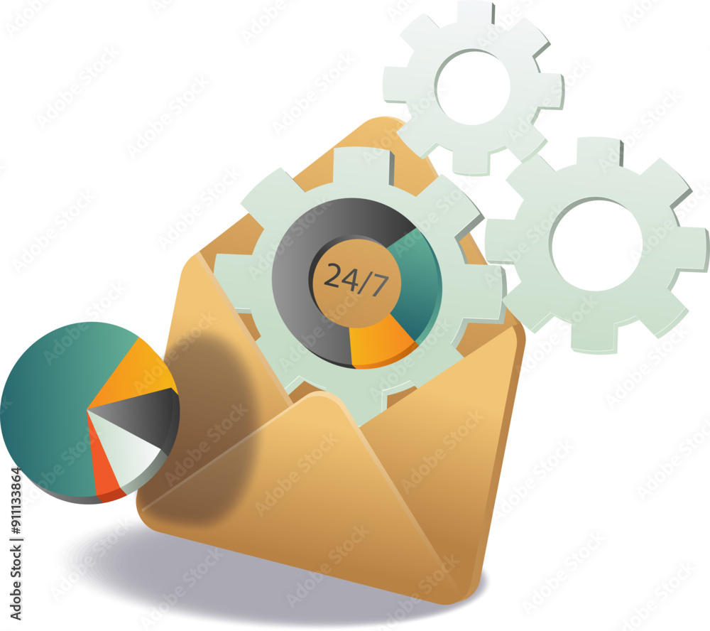 Poster Email marketing and tips for effective email campaigns with focus on data analytics