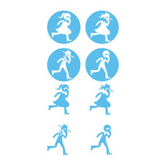 emanswering the phone, surprised by the call result suddenly running on the road, vector illustration