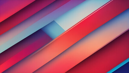This is a vibrant abstract background featuring diagonal stripes with a gradient transition from blue to red tones. Generative AI