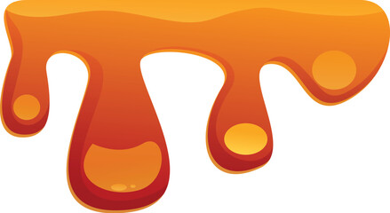 Honey is slowly dripping down, creating a sweet and sticky texture