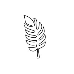 outline of tropical leaf