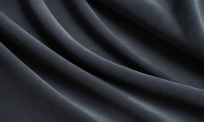 Fototapeta premium Dark or black velvet texture background or backdrop of soft and smooth textile material. Generative AI
