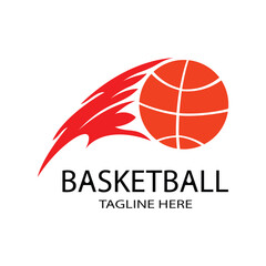 Fototapeta premium basketball logo design vector illustration