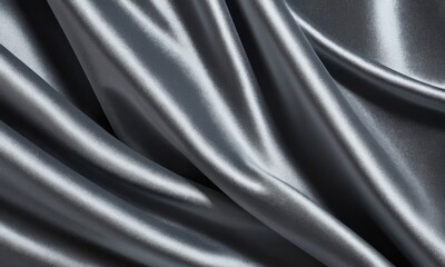 Silver velvet texture background or backdrop of soft and smooth textile material. Generative AI