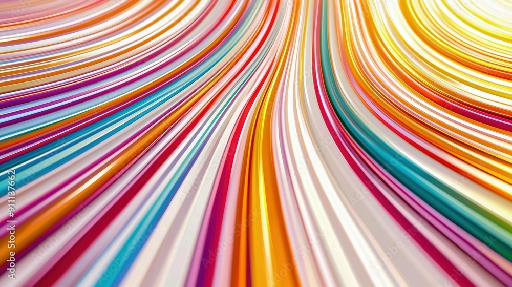 Poster pop-art geometric design with colorful lines, fun and dynamic background