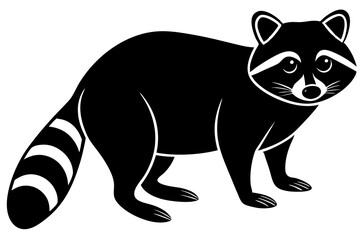 Fototapeta premium raccoon Silhouette, black raccon vector art