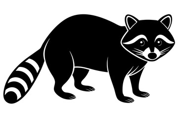 Fototapeta premium raccoon Silhouette, black raccon vector art