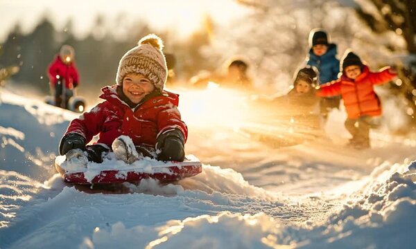 Joyful Sledding Adventure