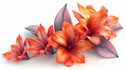 Fototapeta premium 3D, illustration, realistic, isolated, white, background