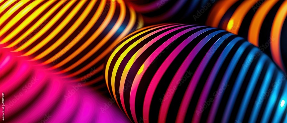 Aufkleber bold geometric patterns with pop-style lines, vibrant and playful background