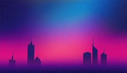 City and grainy color, Dark blue purple grain texture gradient background magenta pink glowing color grainy poster banner design, grainy color wallpaper,