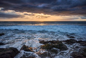 Beautiful sunset over the ocean