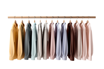 The Symphony of Shirts on White or PNG Transparent Background.