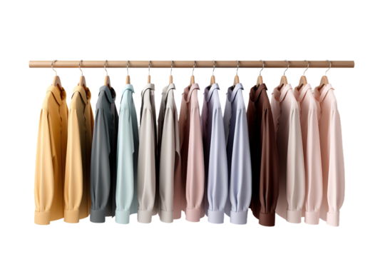 The Symphony of Shirts on White or PNG Transparent Background.