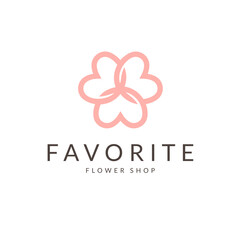 Flower vector logo design temlate.