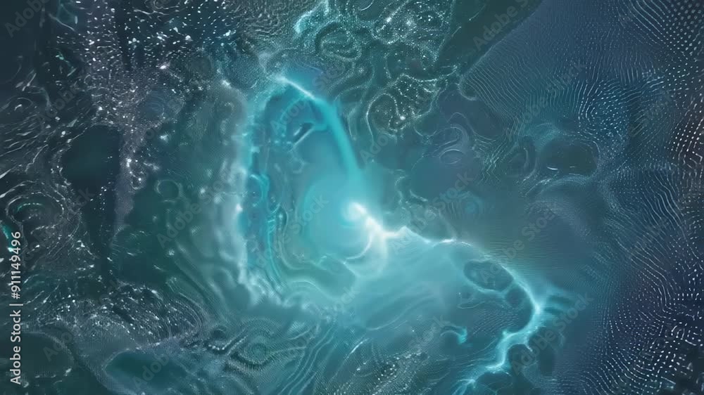 Aufkleber abstract visualization of a digital network with a bright central element. concept: it innovations, 
