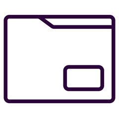 Folder Icon in Line Style