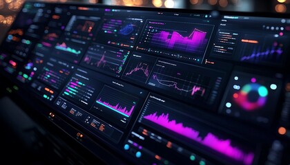 Naklejka premium Document Management and Governance: Interactive System with Compliance Control Panels