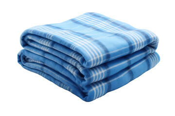 Tranquil Blue Waves: A Stack of Folded Towels on White or PNG Transparent Background.