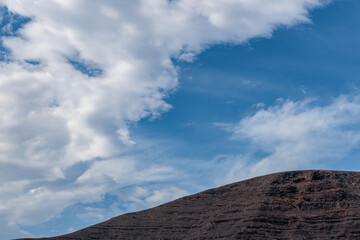 View from the boat of the northern volcanic coast of Lanzarote, Canary Islands