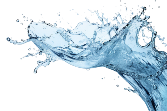 Dancing Water: A Spectacular Splash on White or PNG Transparent Background.