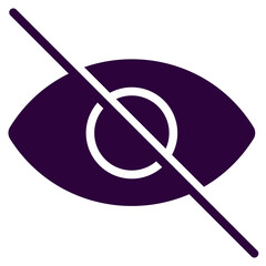 Blind Icon in Solid Style