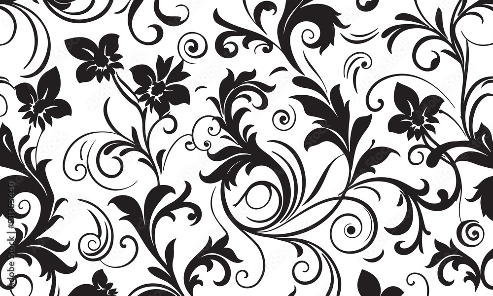 Poster seamless floral pattern background collection isolated vector