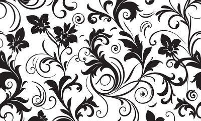 seamless floral pattern background  collection isolated vector