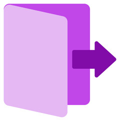 Logout Icon in Flat Style