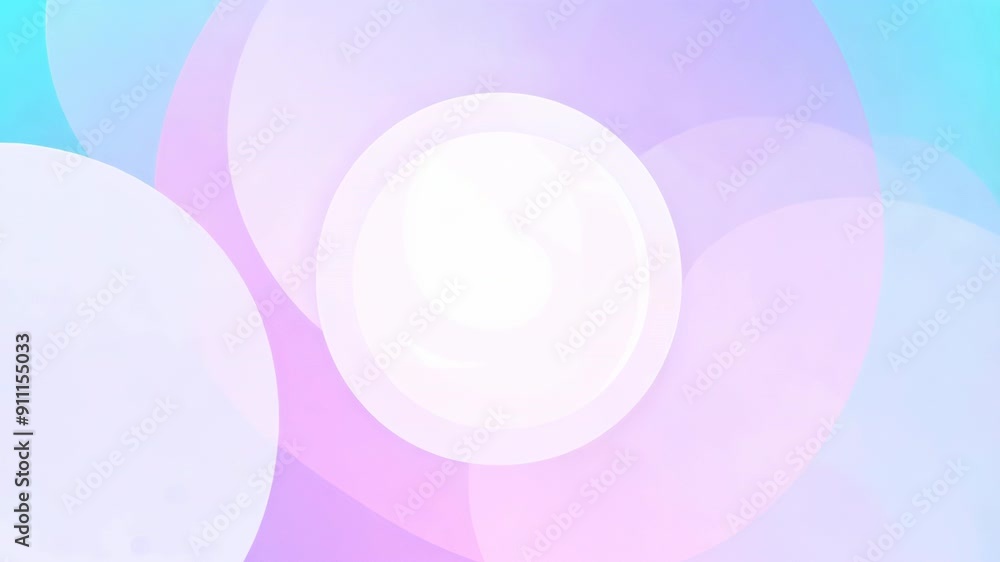 Poster pastel circles floating and overlapping in soft motion