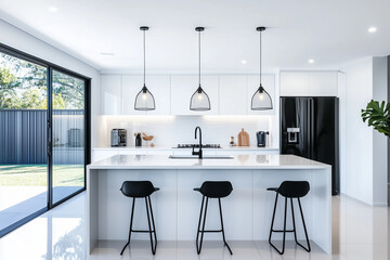 Modern Kitchen with Clean and Simple Design and Minimal Clutter
