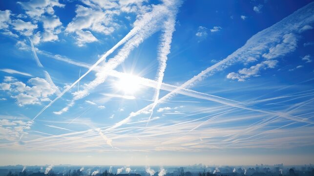 Meteorological and climate indications contrails vs pollution