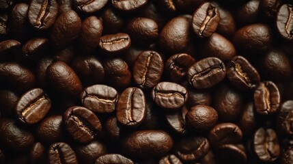 Fototapeta premium Close-up of Roasted Coffee Beans