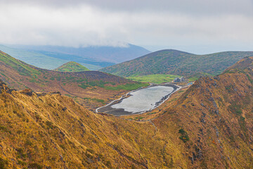 秋田県　秋田駒ヶ岳の紅葉風景
