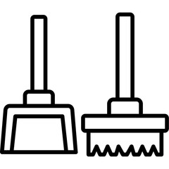 Broom and Dustpan Icon