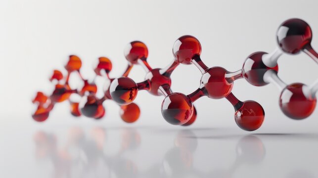 Cellulose acetate butyrate, 3D illustration, realistic, isolated on white background