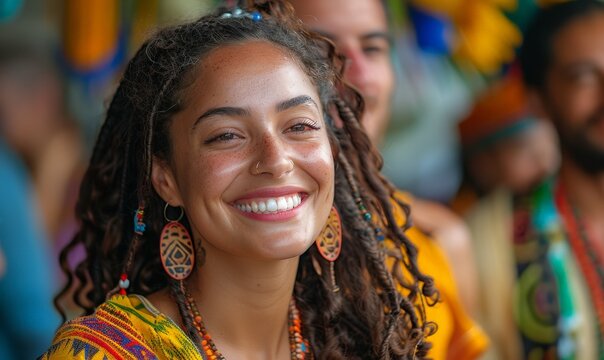 People from different backgrounds participating in a cultural event 