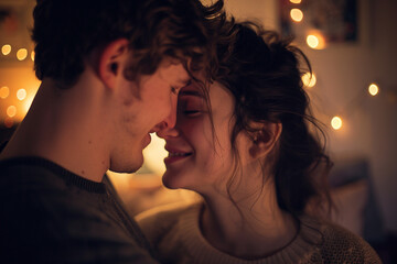 Luxury candlelight dinner setup for couple on Valentine day Romantic date anniversary, Generative AI